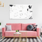 Andy Warhol - Kaart van de oostelijke U.S.S.R. rak Canvas Afdruk (Insitu (Woonkamer))