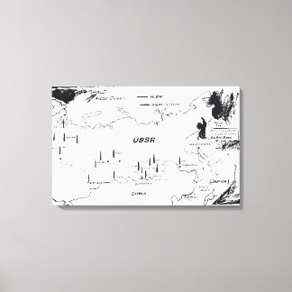 Andy Warhol - Kaart van de oostelijke U.S.S.R. rak Canvas Afdruk