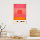 Andy Warhol Sunset Roze Oranje Pop Art Print (Keuken)