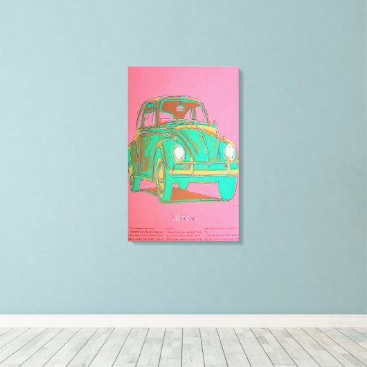 Andy Warhol - Volkswagen Canvas Afdruk (Insitu (Houten vloer))