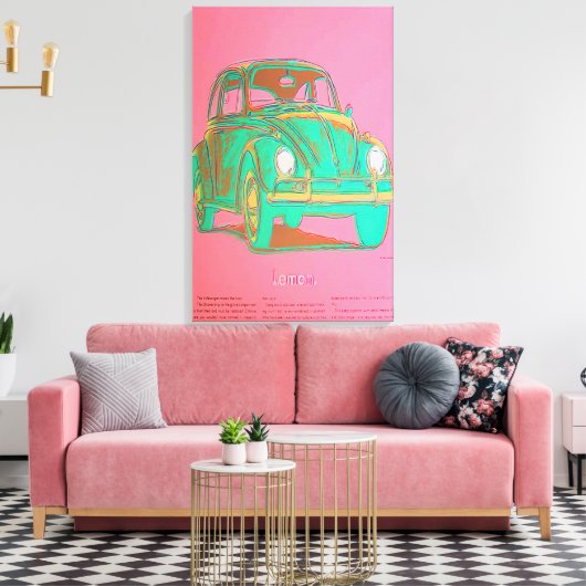 Andy Warhol - Volkswagen Canvas Afdruk (Insitu (Woonkamer))