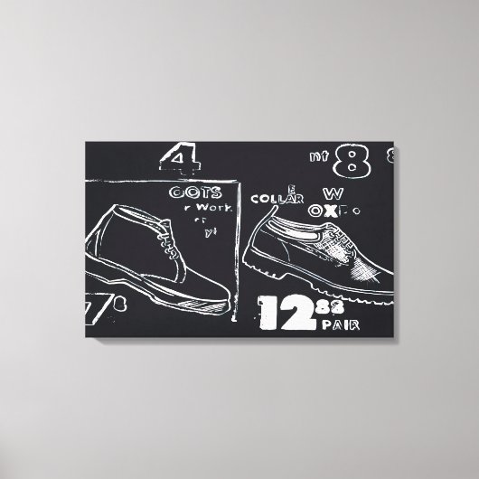 Andy Warhol - werklaarzen Canvas Afdruk (Voorkant)