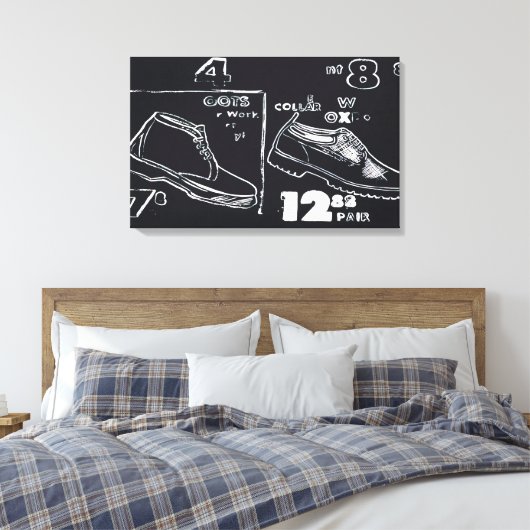 Andy Warhol - werklaarzen Canvas Afdruk (Insitu (Slaapkamer))