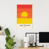 Andy Warhol Zonsondergang Rood Geel Pop Art Abstra Poster (Thuiskantoor)