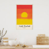 Andy Warhol Zonsondergang Rood Geel Pop Art Abstra Poster (Keuken)