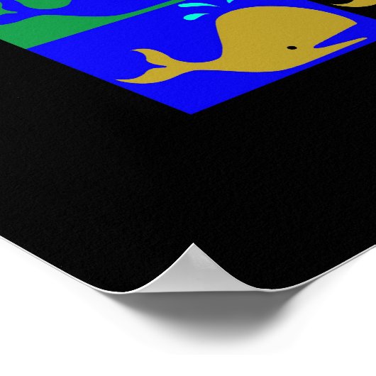 Andy Whale-Hole™_12 paneel omgekeerd kleurenposter Poster (Hoek)