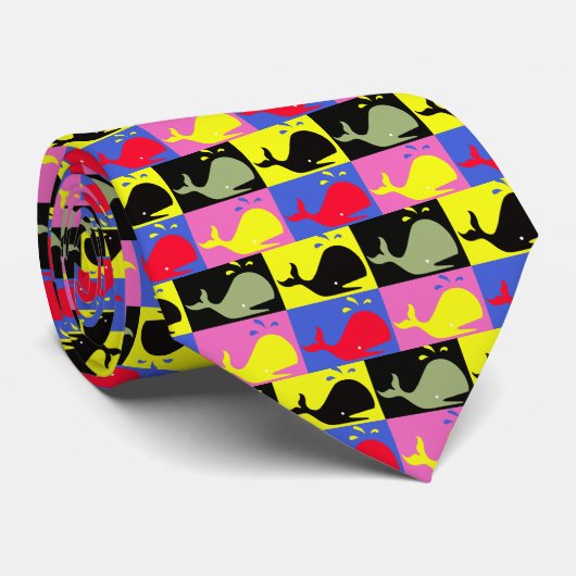 Andy Whale-Hole™ (4)_festive-splashy party Stropdas (Opgerold)