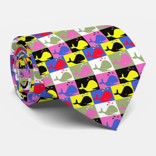 Andy Whale-hole™ (6)_festive-splashy party Stropdas (Opgerold)