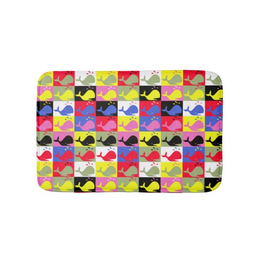 Andy Whale-Hole™ patroon_Lots o' kleine walvissen Badmat (Voorkant)
