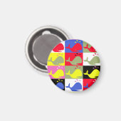 Andy Whale-Hole™_round Magnet (Voorkant / Achterkant)