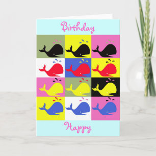 Andy Whale-Hole ™_ "Verjaardag Happy" Groet Kaart