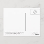 Andy Whale Singletons_black, rood op blauw Briefkaart (Achterkant)