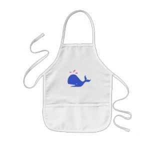 Andy Whale Singletons_blue, roze op wit Kinder Schort