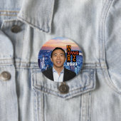 Andy Yang voor NYC Mayor 2021 Ronde Button 7,6 Cm (In situ)