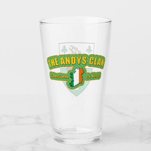 Andys Clan Pint Glass Glas (Voorkant)