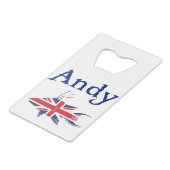 Andy's creditcard Bottle Open Creditkaart Flessenopener (Achterkant Gekanteld)
