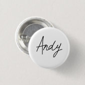 Andy's handtekeningbadge ronde button 3,2 cm (Voorkant /achterkant)