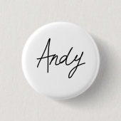 Andy's handtekeningbadge ronde button 3,2 cm (Voorkant)