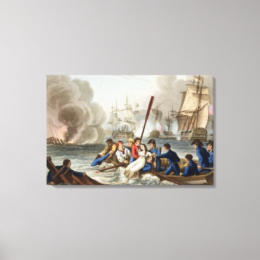 Anecdote bij de slag om Trafalgar Canvas Afdruk (Voorkant)