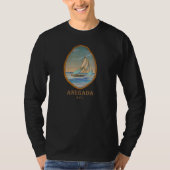 Anegada Bvi Retro Sailboat Vacking T-shirt (Voorkant)