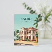 Aného Koloniale Wijk Togo Briefkaart (Staand voorkant)