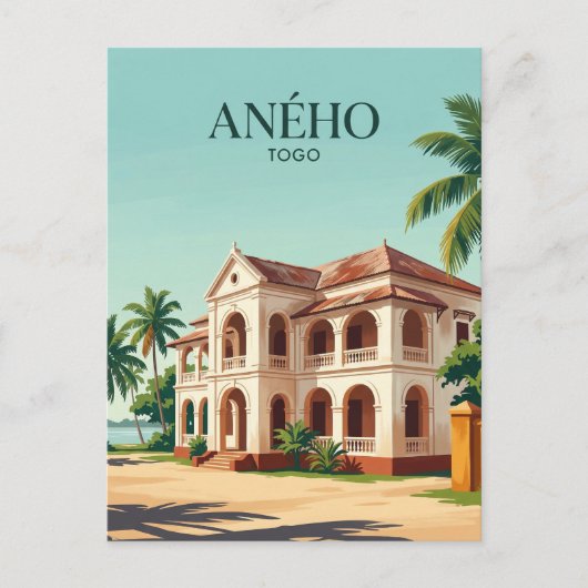 Aného Koloniale Wijk Togo Briefkaart (Voorkant)