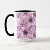 Anemonbloemen waterverf patroon mok (Links)