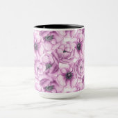Anemonbloemen waterverf patroon mok (Midden)