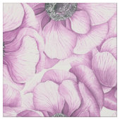Anemonbloemen waterverf patroon stof (Close Up)