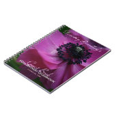 Anemone 60th Birthday Personalized Guest Book Notitieboek (Linkerzijde)