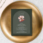 Anemone Arch Donker Groen Trouwdetails Informatiekaartje