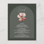 Anemone Arch Donker Groen Trouwdetails Informatiekaartje (Voorkant)