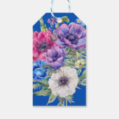 Anemone Bloem Bloemen 80e Verjaardag Dank u Cadeaulabel (Achterkant)