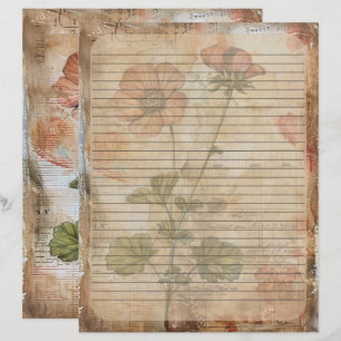 Anemone Bloem Oud Manuscript Briefhoofd