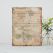 Anemone Bloem Oud Manuscript Briefhoofd (Staand voorkant)