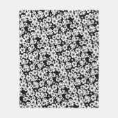 Anemone Bloem Zwart-wit Fleece Deken (Voorkant)