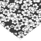 Anemone Bloem Zwart-wit Korte Tafelloper (Hoek)