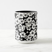 Anemone Bloem Zwart-wit Mok (Midden)