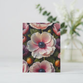 Anemone bloemen briefkaart (Staand voorkant)