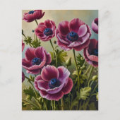 Anemone bloemen briefkaart (Voorkant)