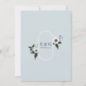 Anemone & blue delphinium 5x7 Weddenschap Kaart (Achterkant)