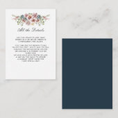 Anemone Blush | blauwe BRUILOFT Details Routebesch Informatiekaartje (Voorkant / Achterkant)