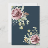 Anemone Blush Blue Botanical BRIDESMAIDS LUNCHEON Kaart (Achterkant)