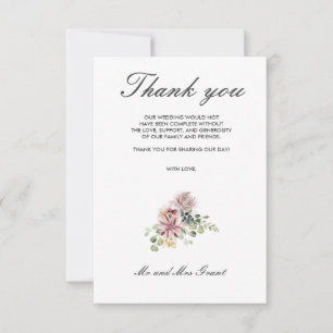 Anemone Blush   Foto Floral Wedding Dank u Bedankkaart
