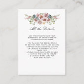 Anemone Blush Neutrale BRUILOFT Details Routebesch Informatiekaartje (Voorkant)