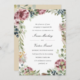 Anemone Blush | Roze neutrale botanische bruiloft Kaart