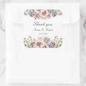 Anemone Blush Stof bruidsmeisje dank je Vierkante Sticker (Tas)