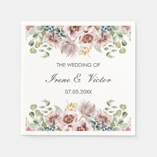 Anemone Blush   Stoffig palet aangepaste bruiloft Servet