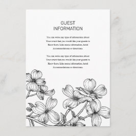 Anemone Boeket Bruiloft Inzetstuk Informatiekaartje