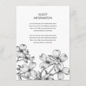 Anemone Boeket Bruilofts Inzet Informatiekaartje (Voorkant)